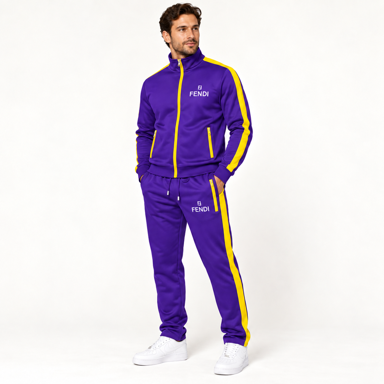 Men's Fendi Dri-Fit TrackSuit | Color: Purple | Image 2