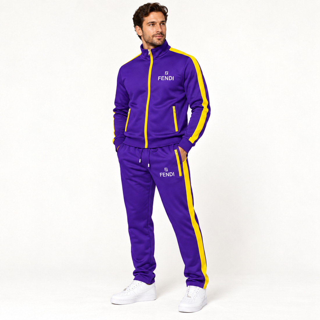 Men's Fendi Dri-Fit TrackSuit | Color: Purple | Image 2