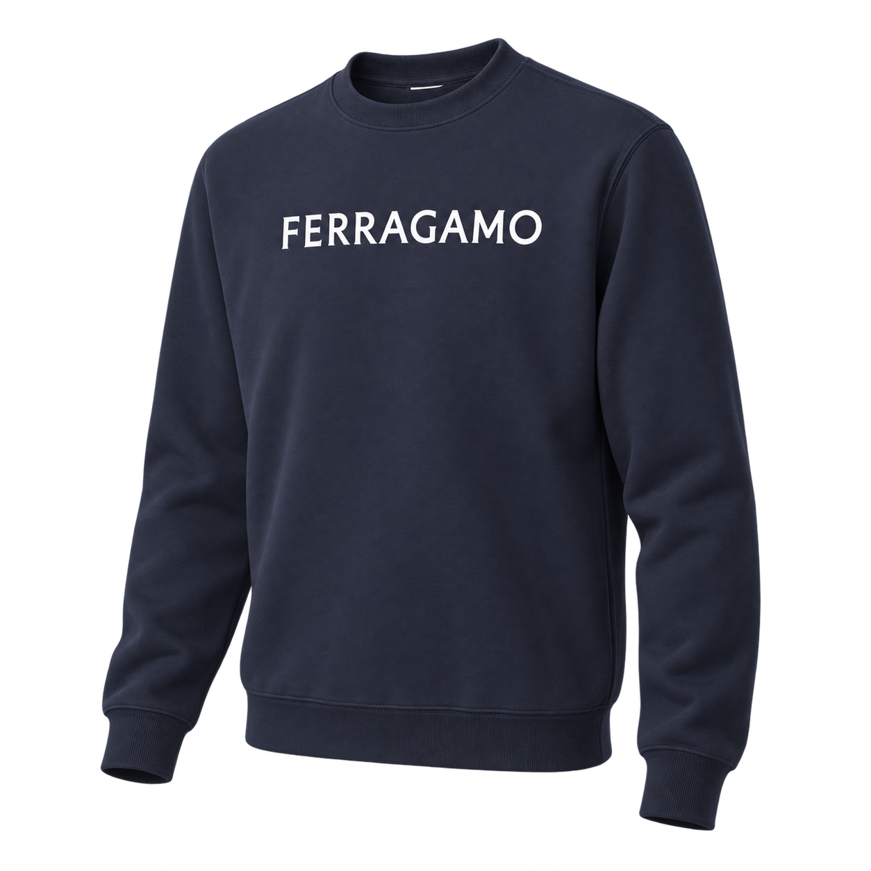 Men's Ferragamo Crewneck Sweatshirt - Navy - Image 4