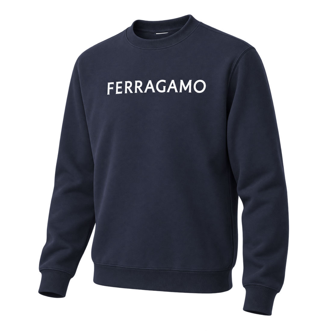 Men's Ferragamo Crewneck Sweatshirt - Navy - Image 4