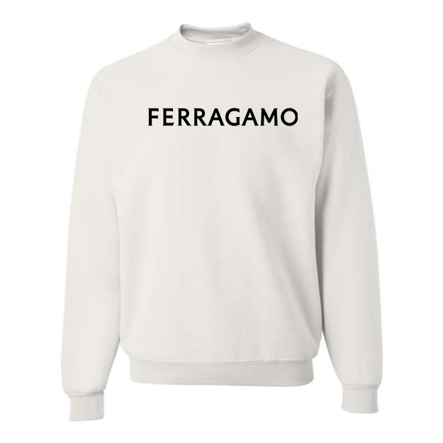 Men's Ferragamo Crewneck Sweatshirt - White - Image 1
