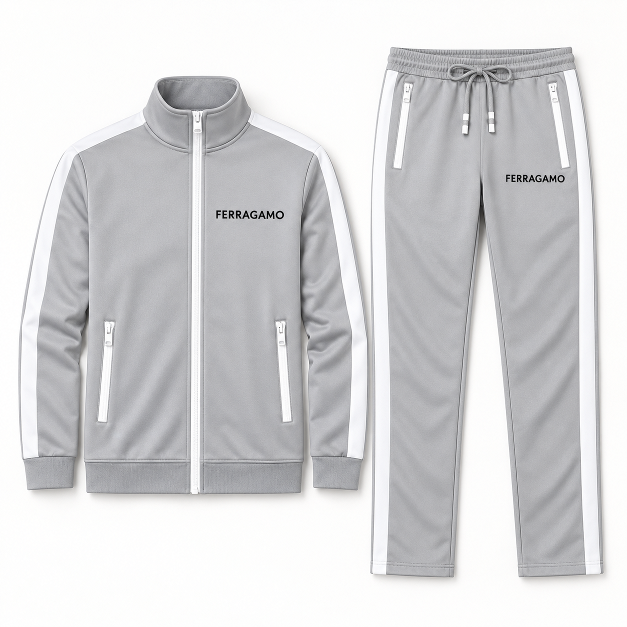 Men's Ferragamo Dri-Fit TrackSuit | Color: Grey | View 5