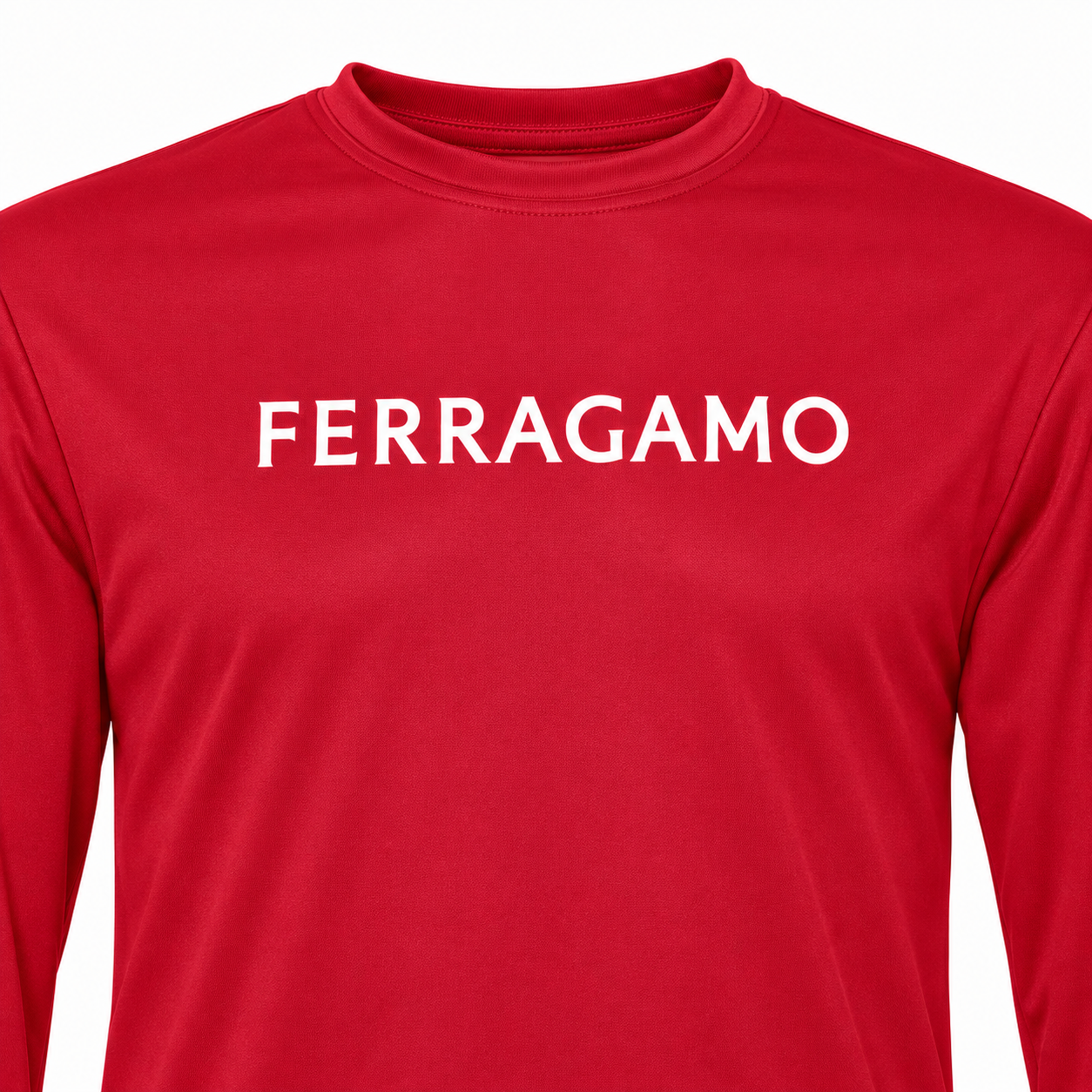 Ferragamo polyester long sleeve shirt in Red, print detail