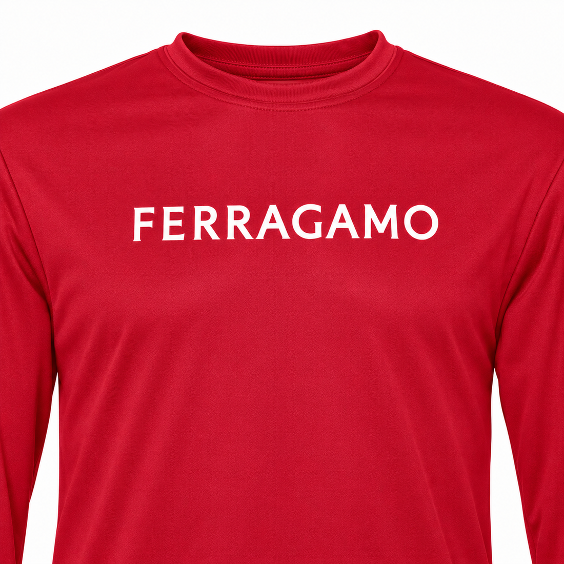 Ferragamo polyester long sleeve shirt in Red, print detail