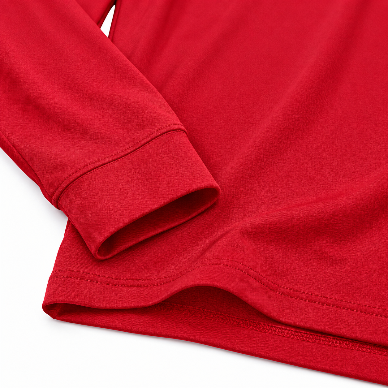 Ferragamo polyester long sleeve shirt in Red, fabric and cuff detail