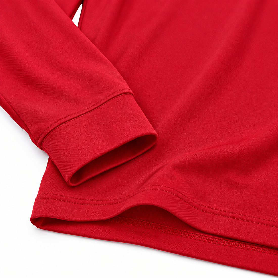 Ferragamo polyester long sleeve shirt in Red, fabric and cuff detail