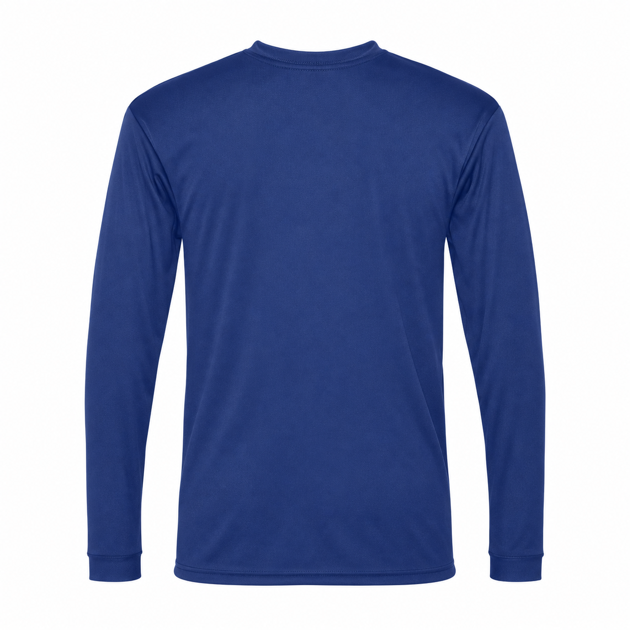 Ferragamo polyester long sleeve shirt in Royal Blue, rear view