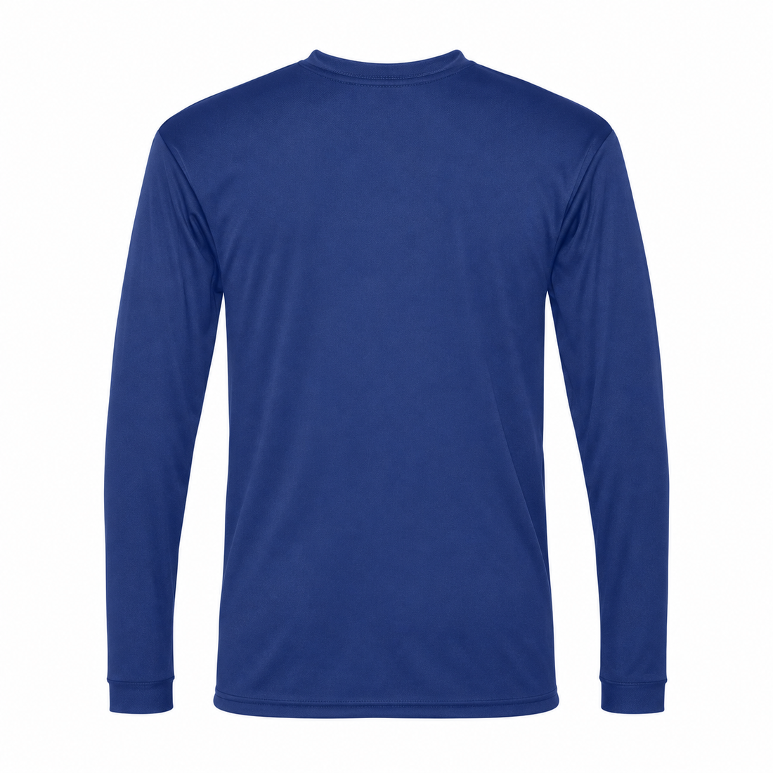 Ferragamo polyester long sleeve shirt in Royal Blue, rear view