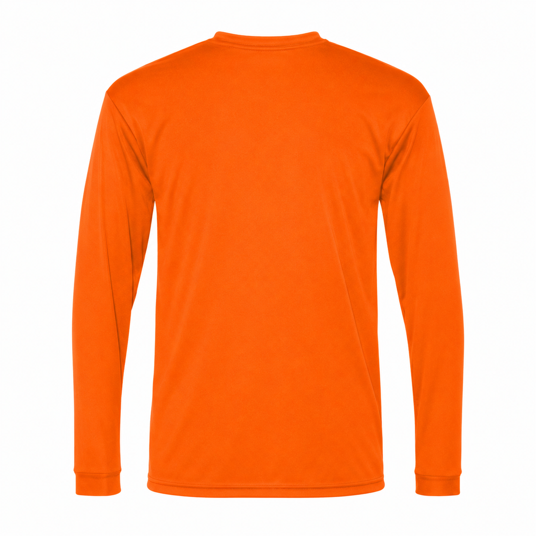 Ferragamo polyester long sleeve shirt in Safety Orange, rear view