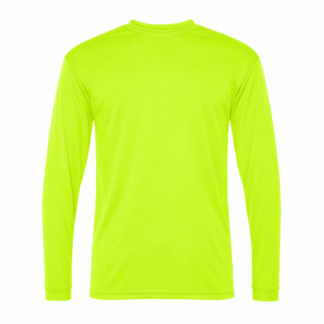 Ferragamo polyester long sleeve shirt in Safety Yellow, rear view