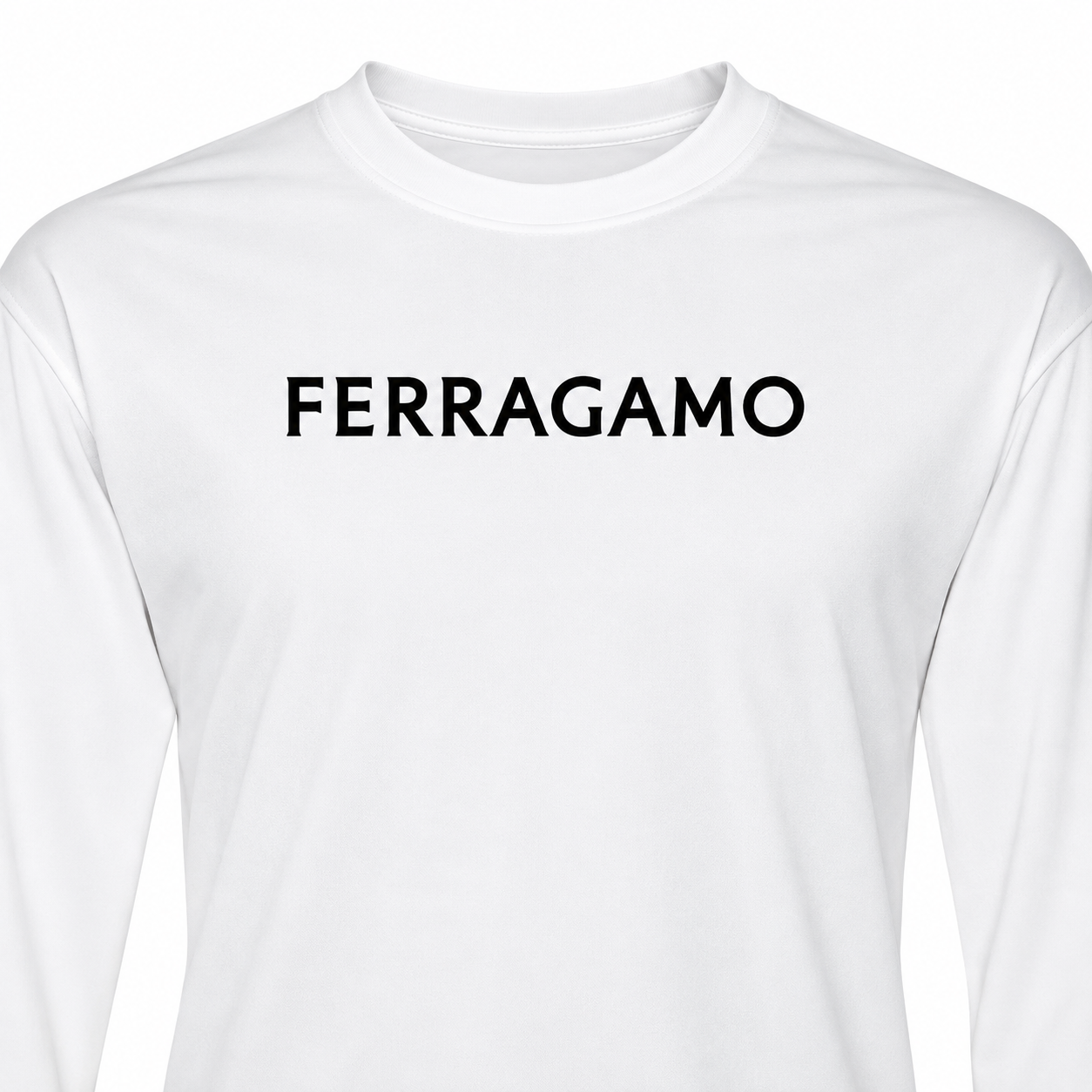 Ferragamo polyester long sleeve shirt in White, print detail