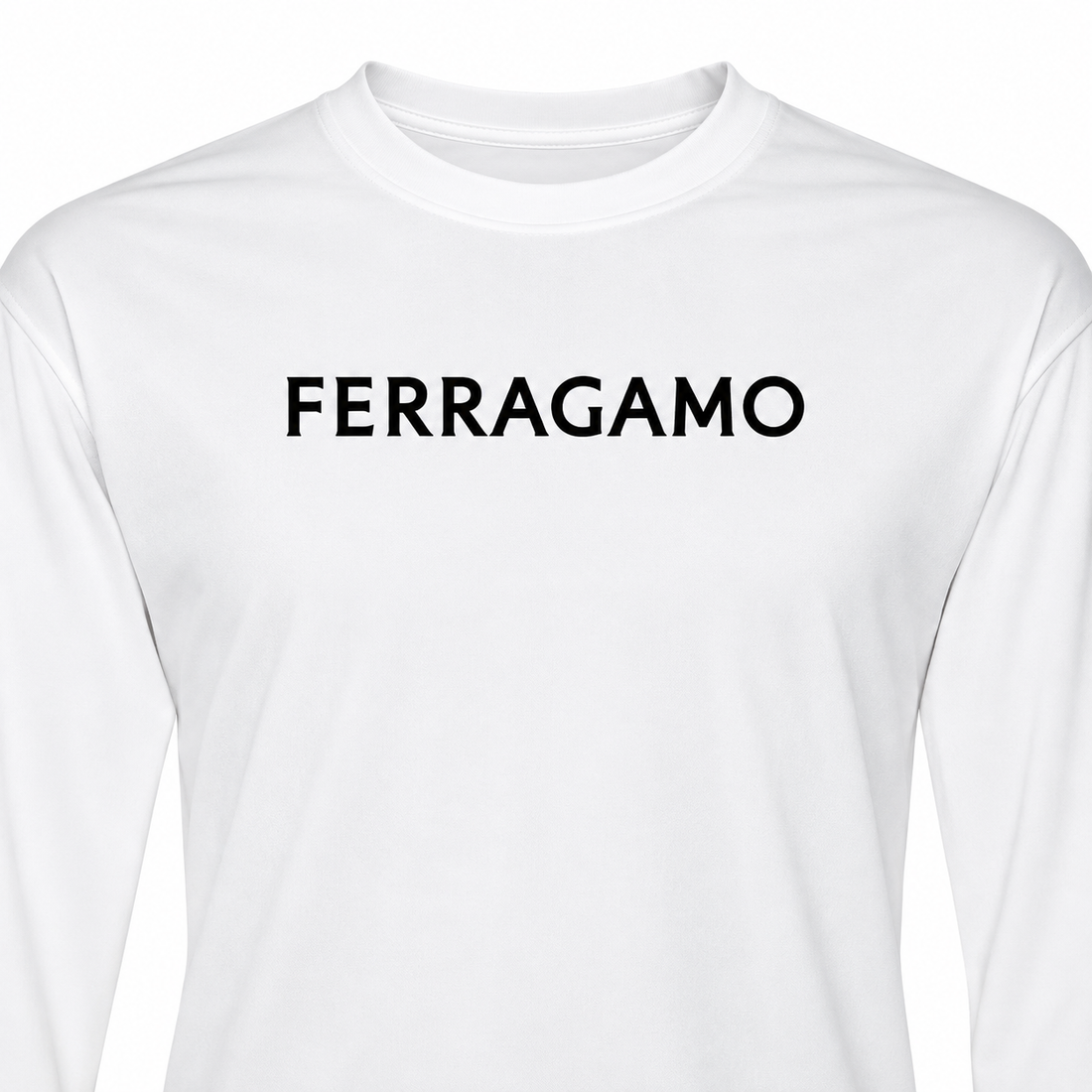 Ferragamo polyester long sleeve shirt in White, print detail