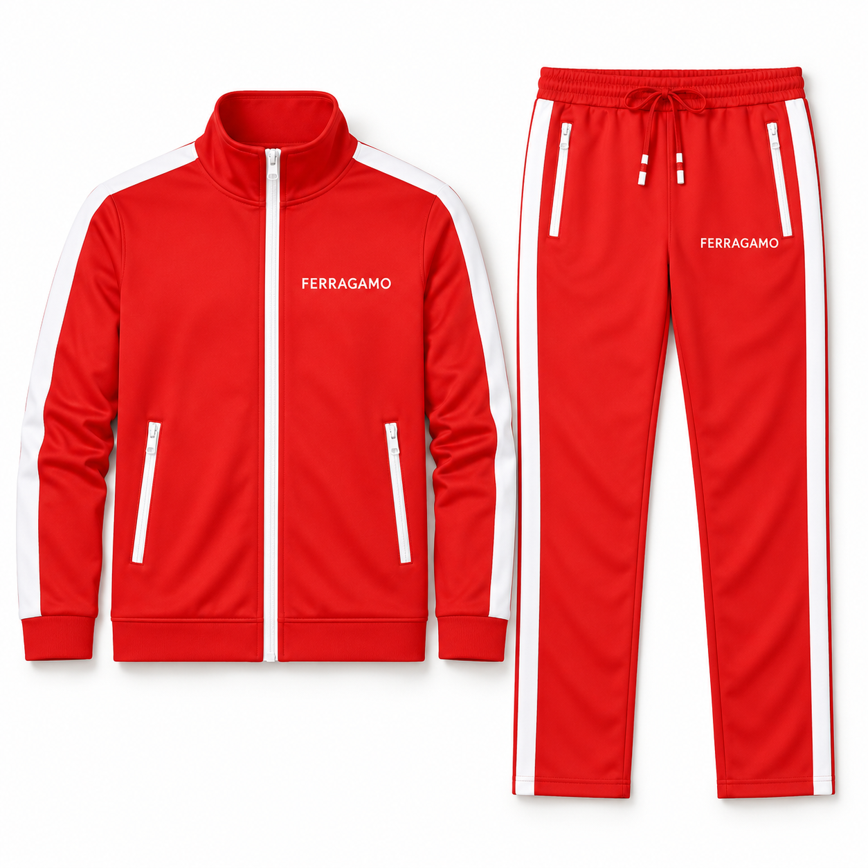 Men's Ferragamo Dri-Fit TrackSuit | Color: Red | View 5