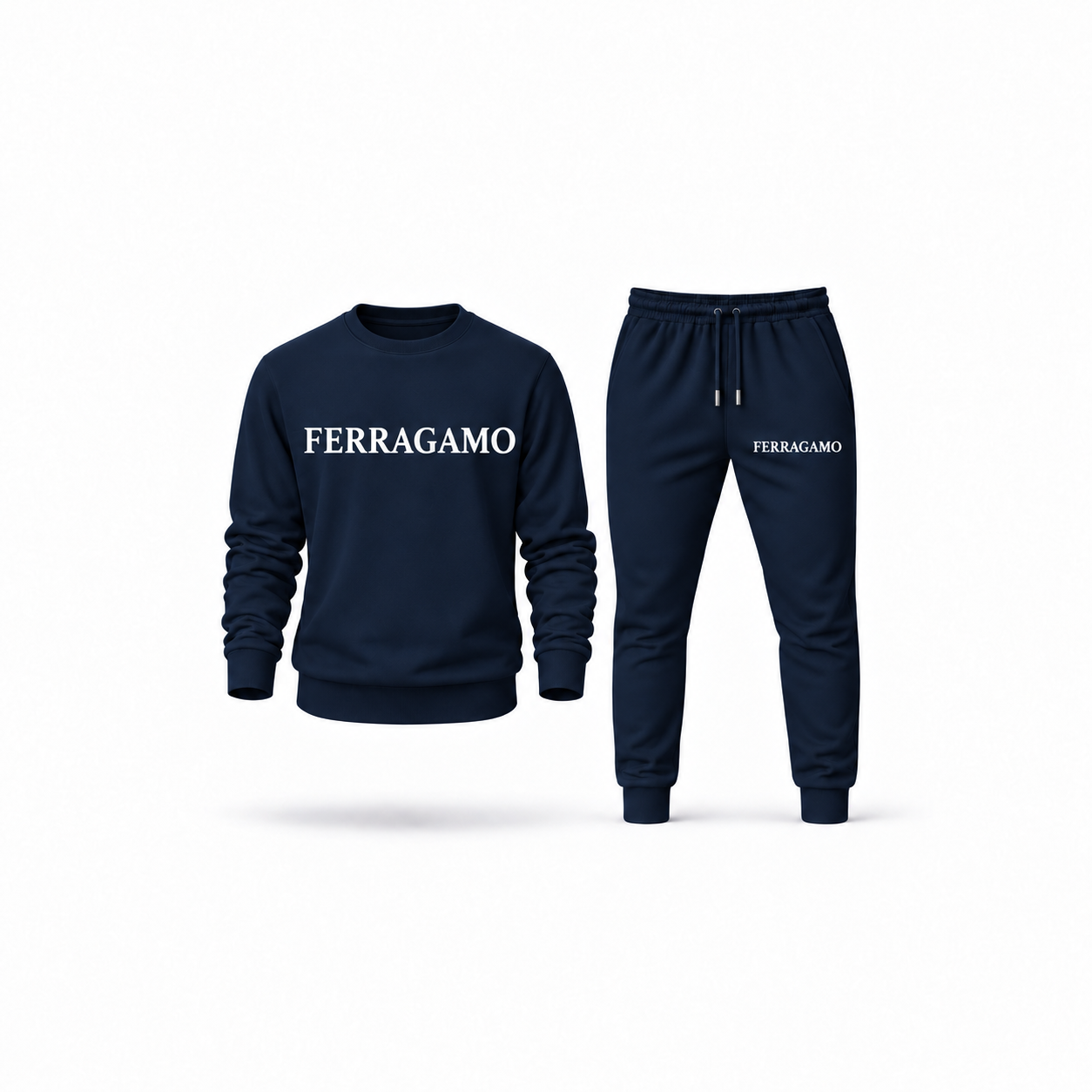 Men's Ferragamo Sweatshirt Joggers Set | Color: Navy | Main
