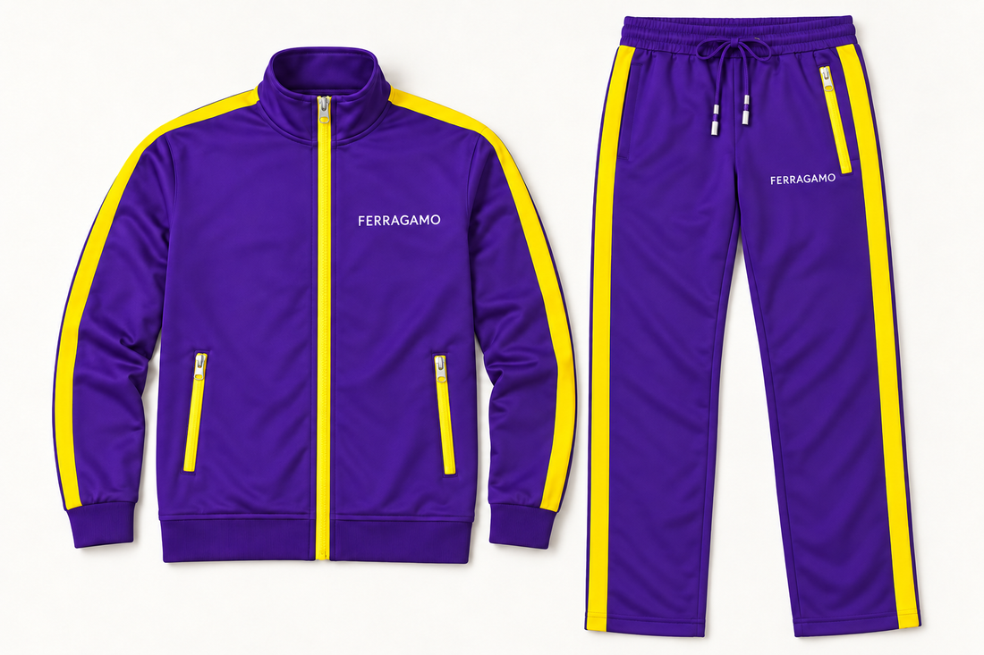 Men's Ferragamo Dri-Fit TrackSuit | Color: Purple | Image 5