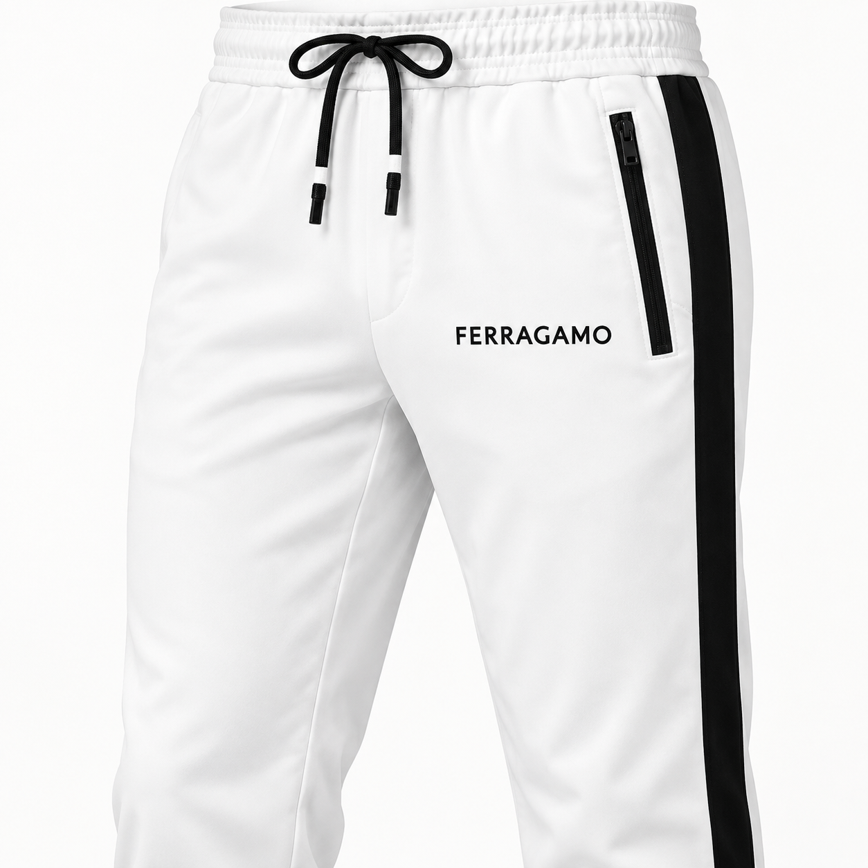 Men's Ferragamo Dri-Fit TrackSuit | Color: White | View 4