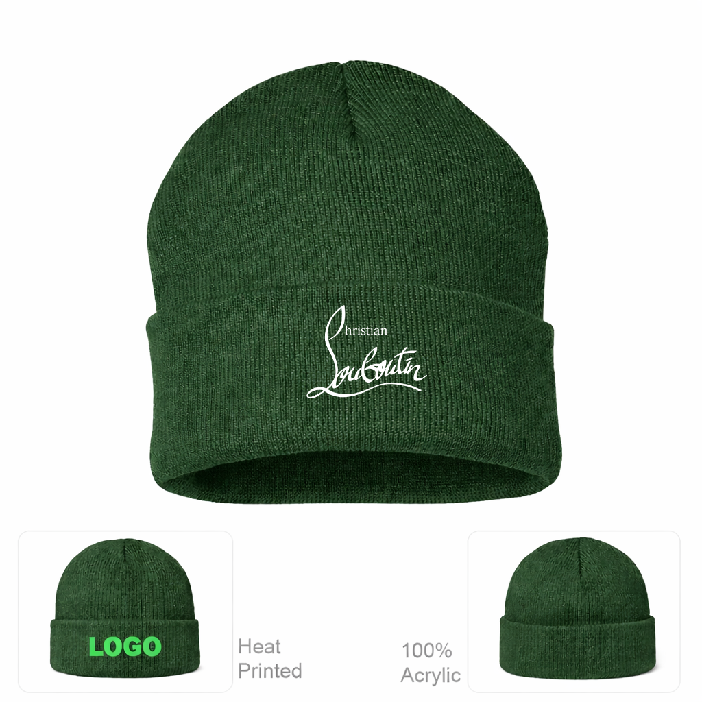 Christian Louboutin Cuffed Beanie Hat