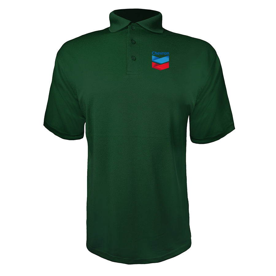 Men's Chevron Gas Station  Polyester Polo