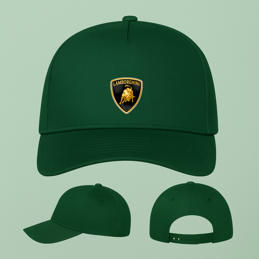 Lamborghini Car Five Panel Twill Snapback Hat