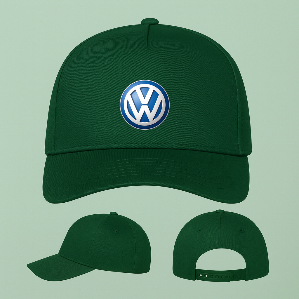 VW Volkswagen Car Five Panel Twill Snapback Cap