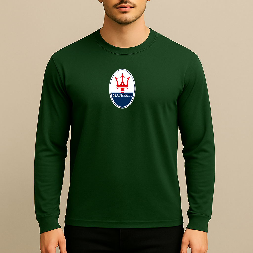 Men’s Maserati Car Long Sleeve T-Shirt