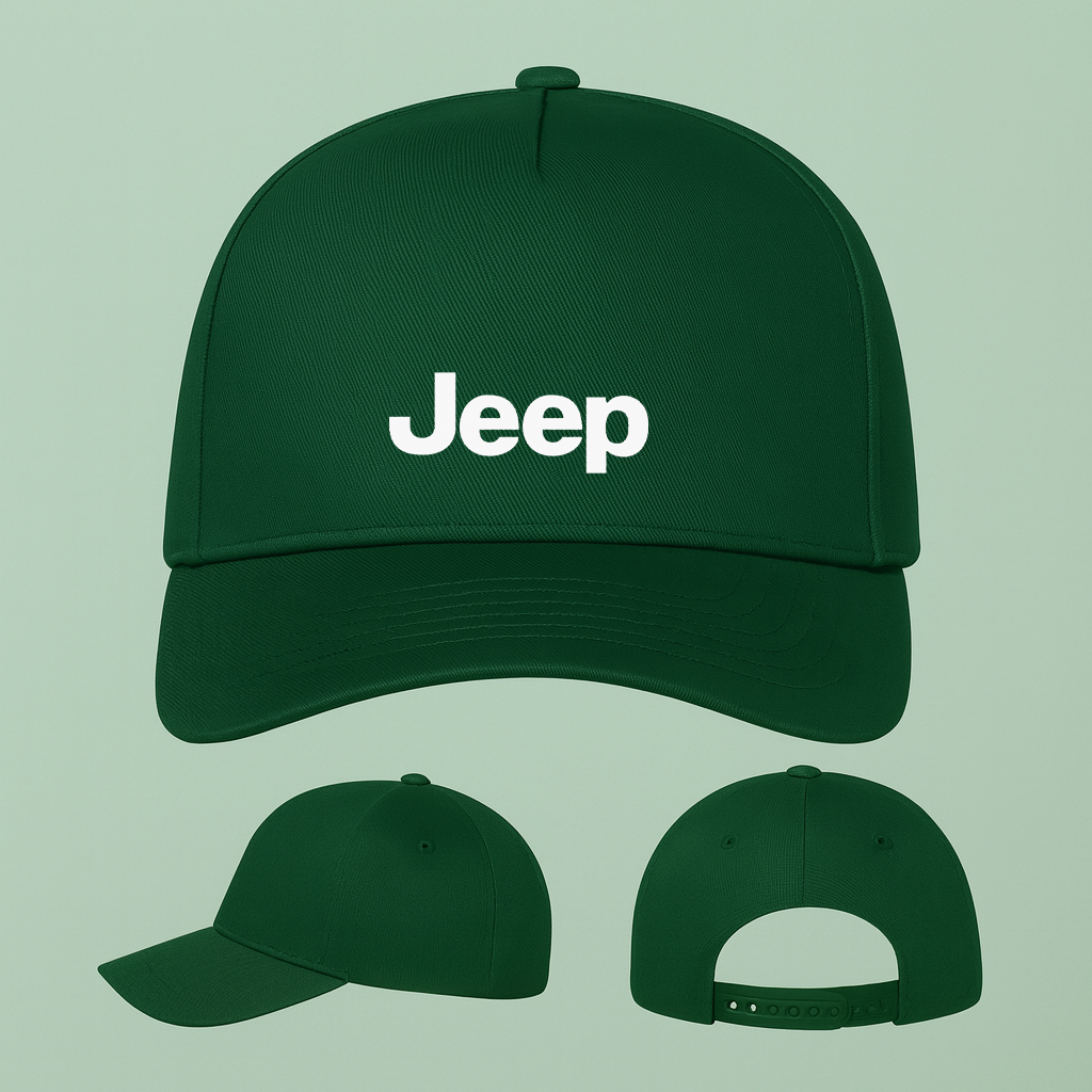 Jeep Car Five Panel Twill Snapback Cap