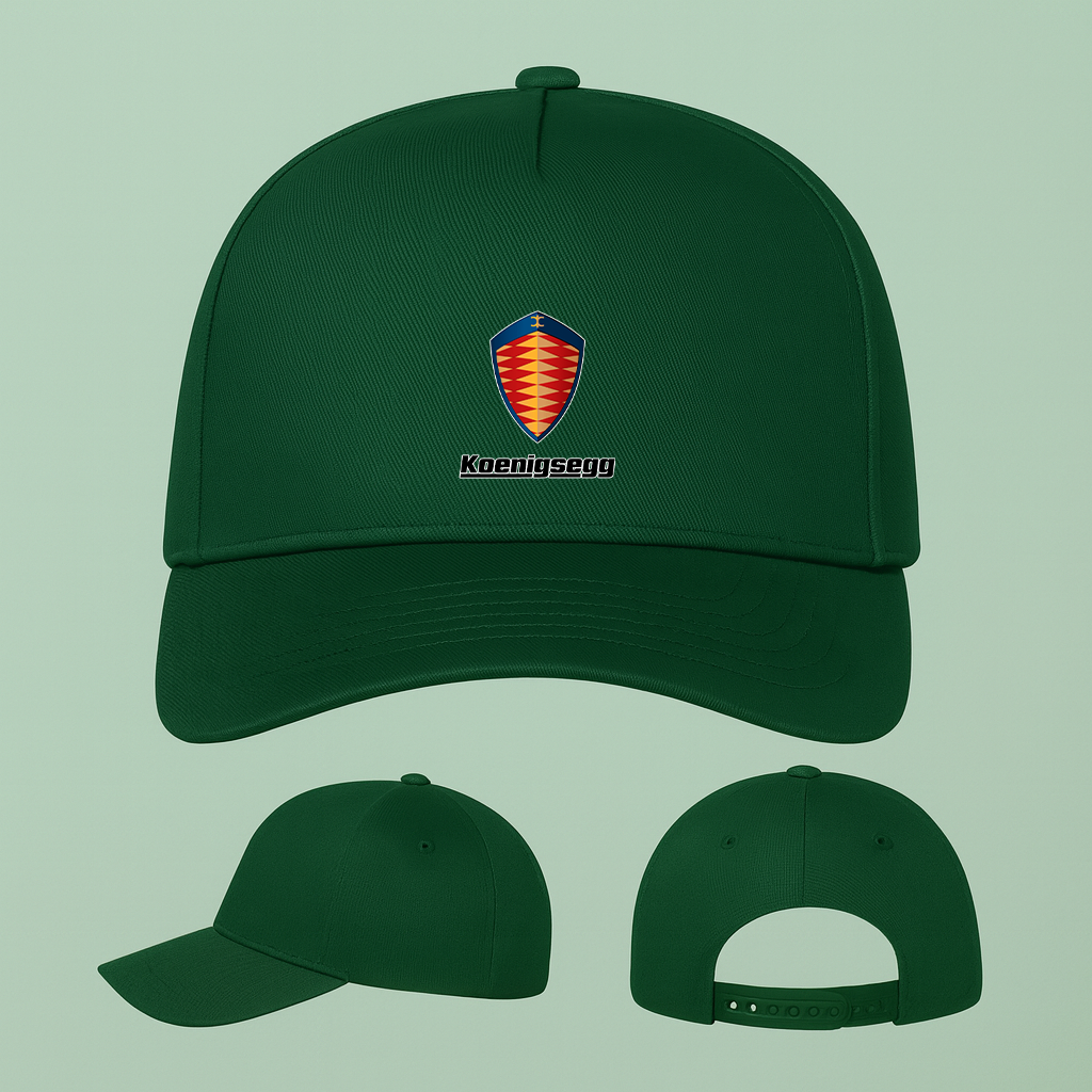 Koenigsegg Car Five Panel Twill Snapback Cap