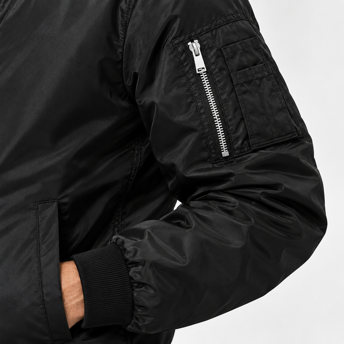 Men's Givenchy Lightweight Bomber Jacket | Color: Black | Image 5