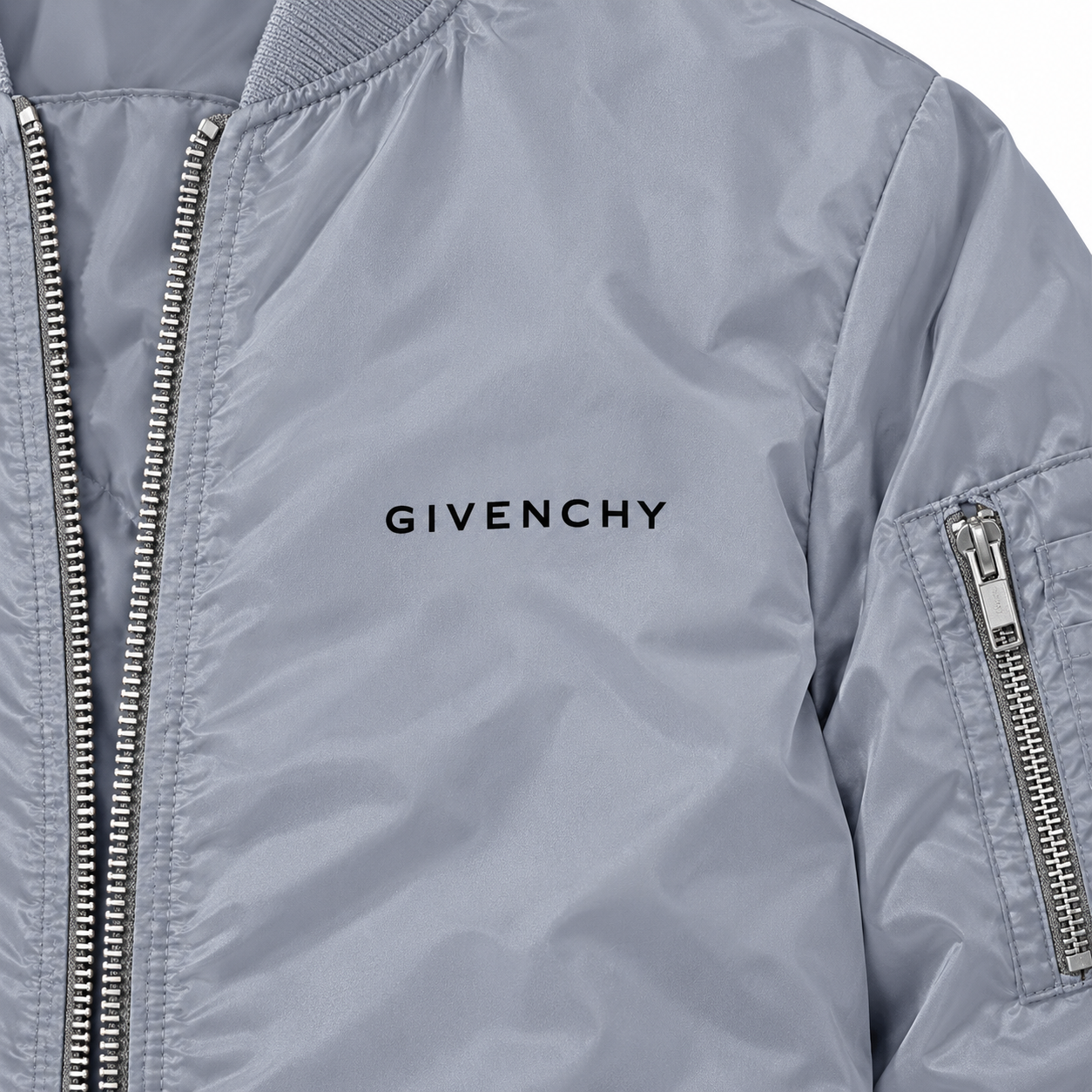 Men's Givenchy Lightweight Bomber Jacket | Color: Grey | Image 3