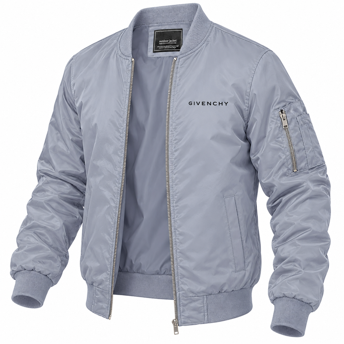 Men's Givenchy Lightweight Bomber Jacket | Color: Grey | Image 5