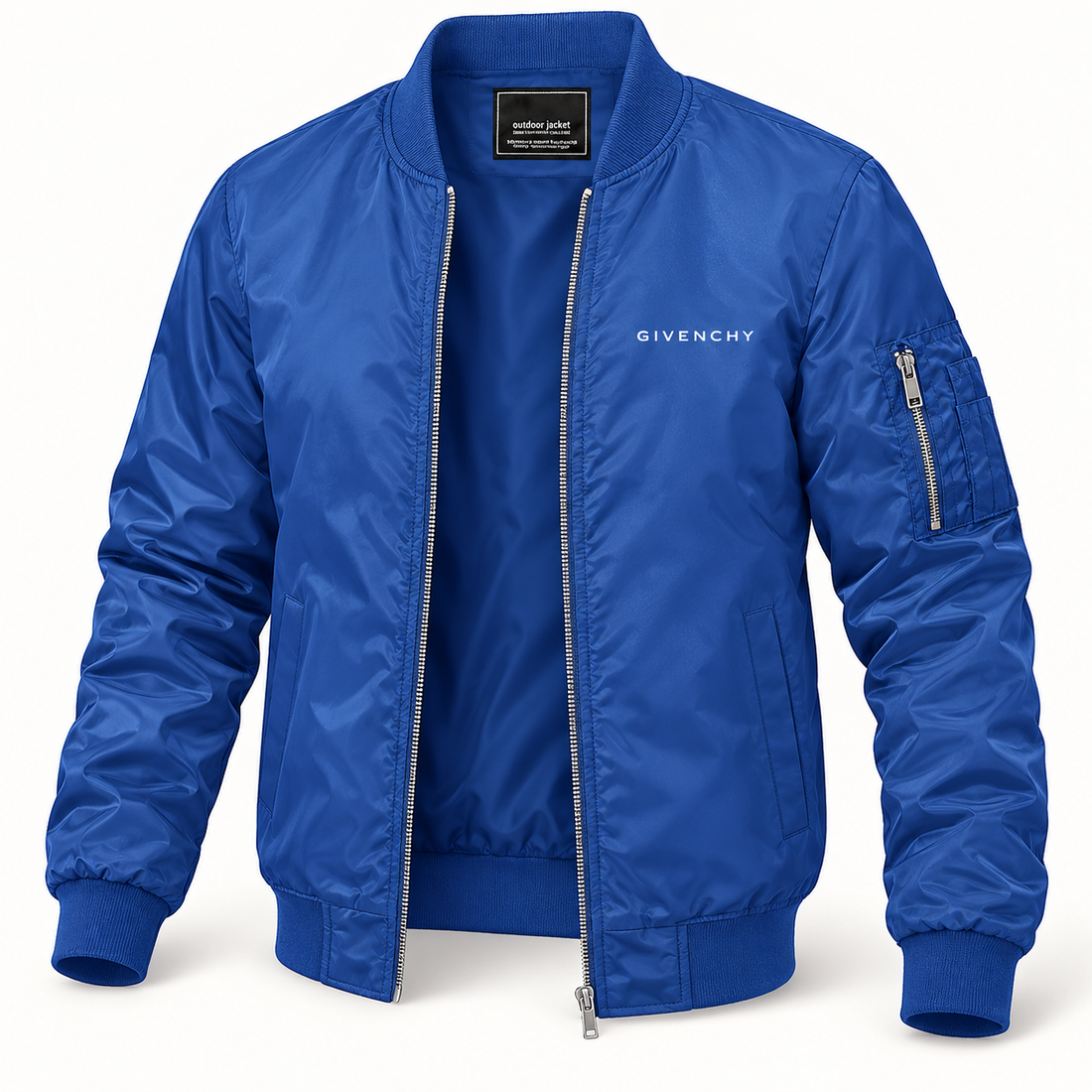 Men's Givenchy Lightweight Bomber Jacket | Color: Royal Blue | Image 5