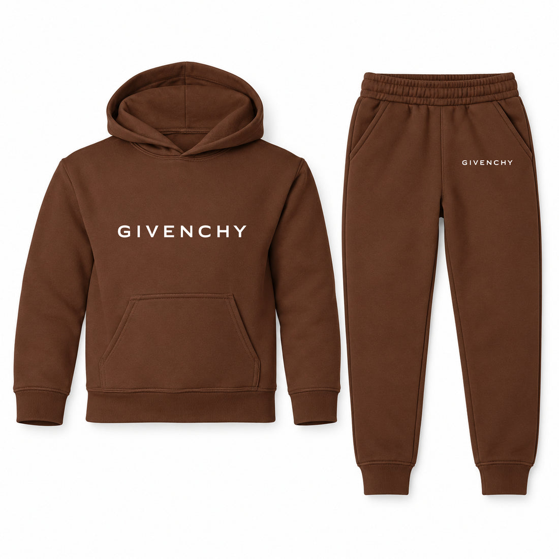 Givenchy Youth Hoodie Jogger Set | Brown | Youth Large, ages 10–12