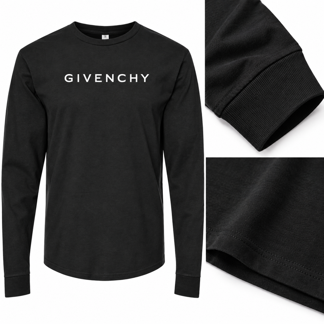 Givenchy cotton long sleeve shirt in Black, fabric and cuff detail