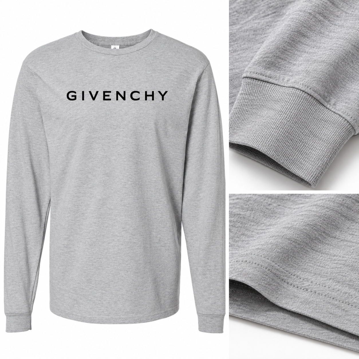 Givenchy cotton long sleeve shirt in Grey, fabric and cuff detail
