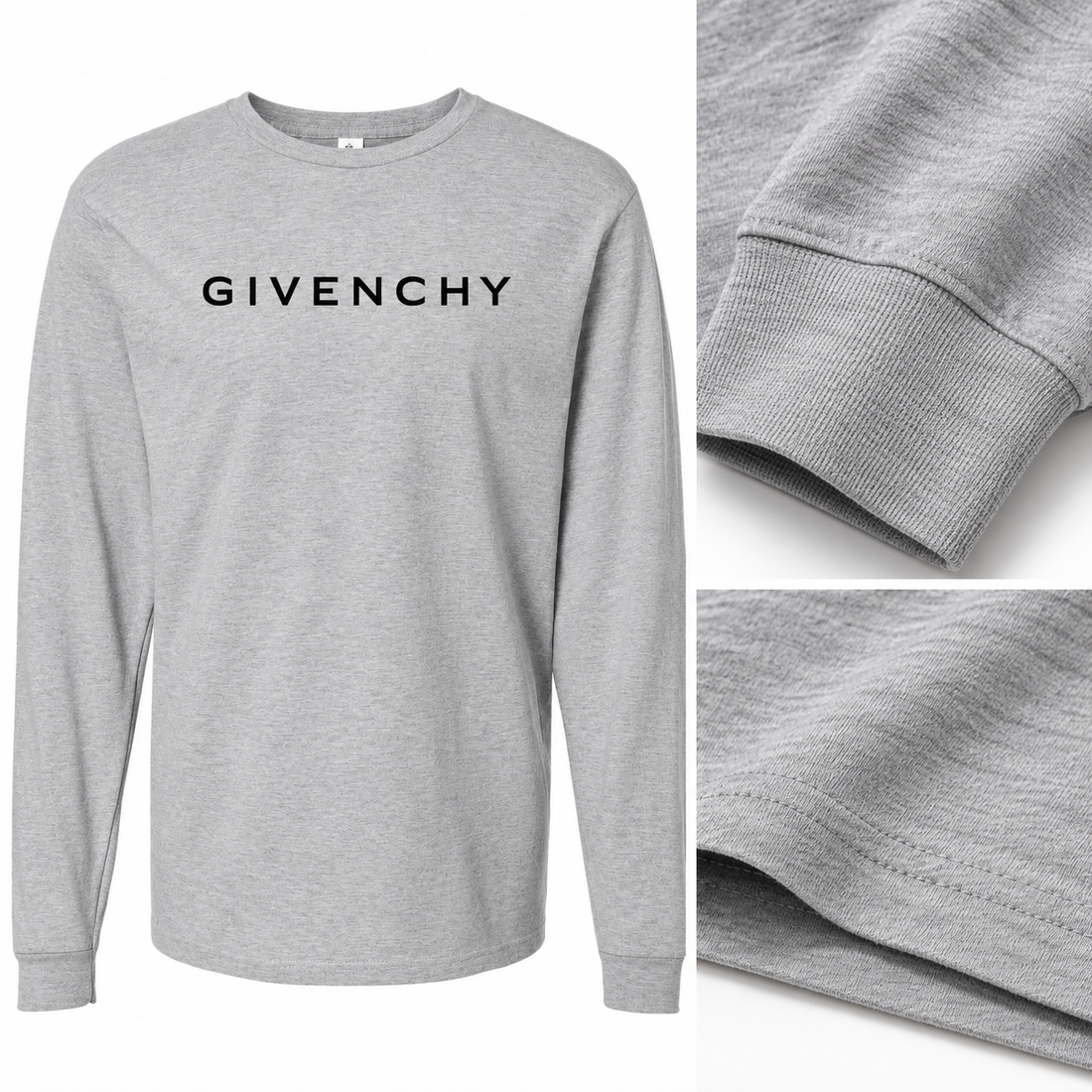 Givenchy cotton long sleeve shirt in Grey, fabric and cuff detail