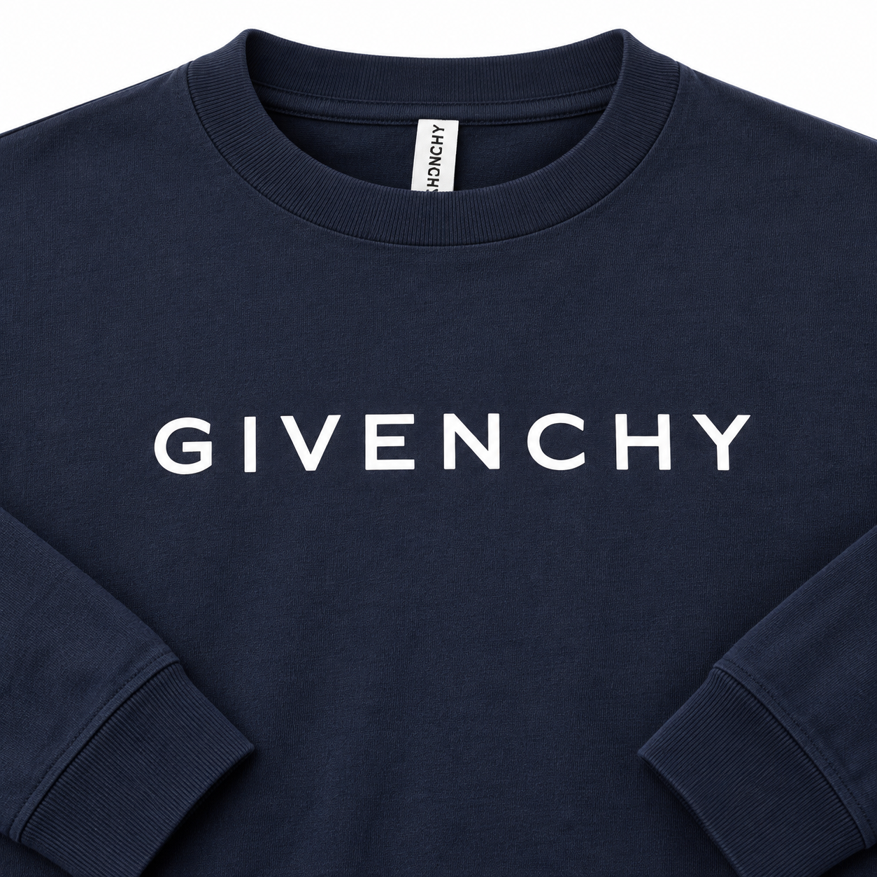 Givenchy cotton long sleeve shirt in Navy, print detail