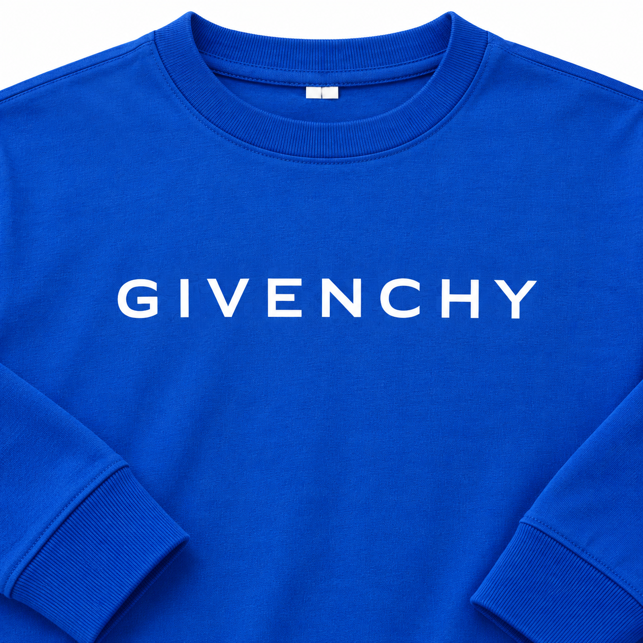 Givenchy cotton long sleeve shirt in Royal Blue, print detail
