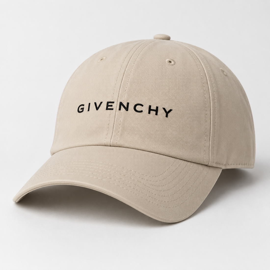 Givenchy Dad Baseball Cap Hat in Beige — alternate three-quarter view