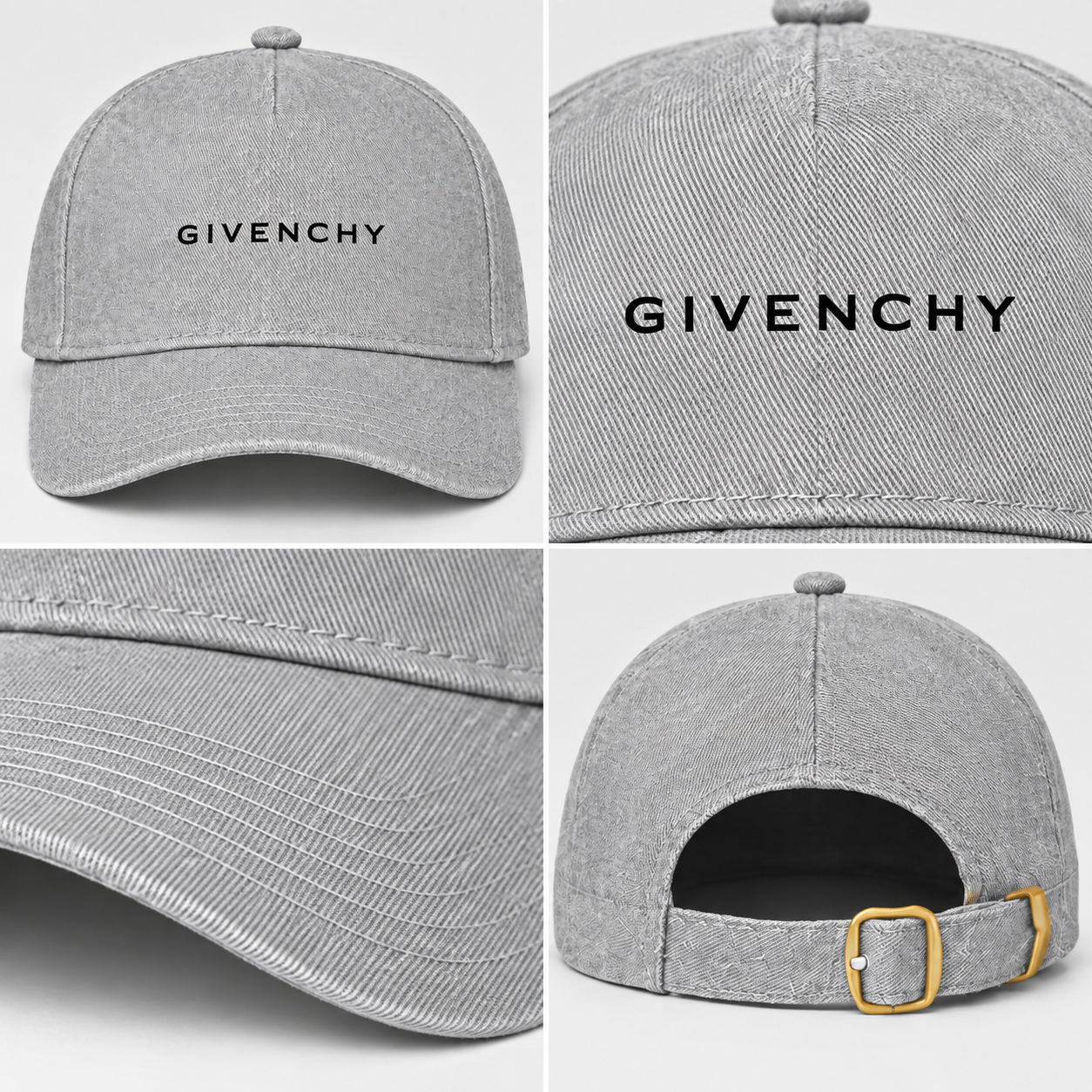Givenchy Dad Baseball Cap Hat in Grey — detail view