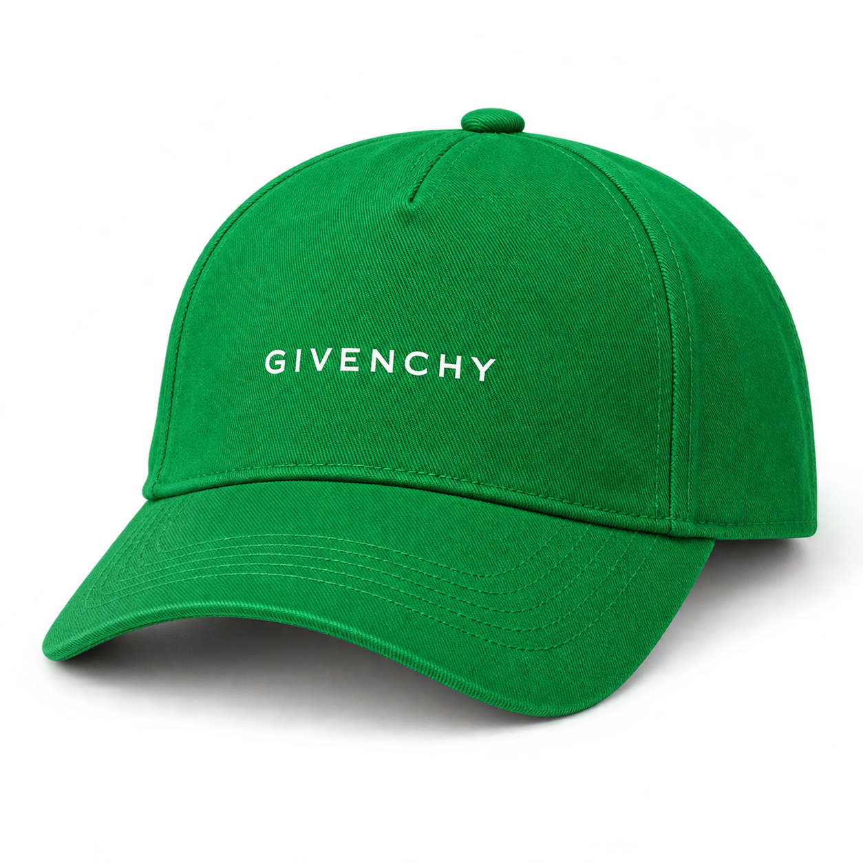 Givenchy Dad Baseball Cap Hat in Kelly Green — alternate three-quarter view