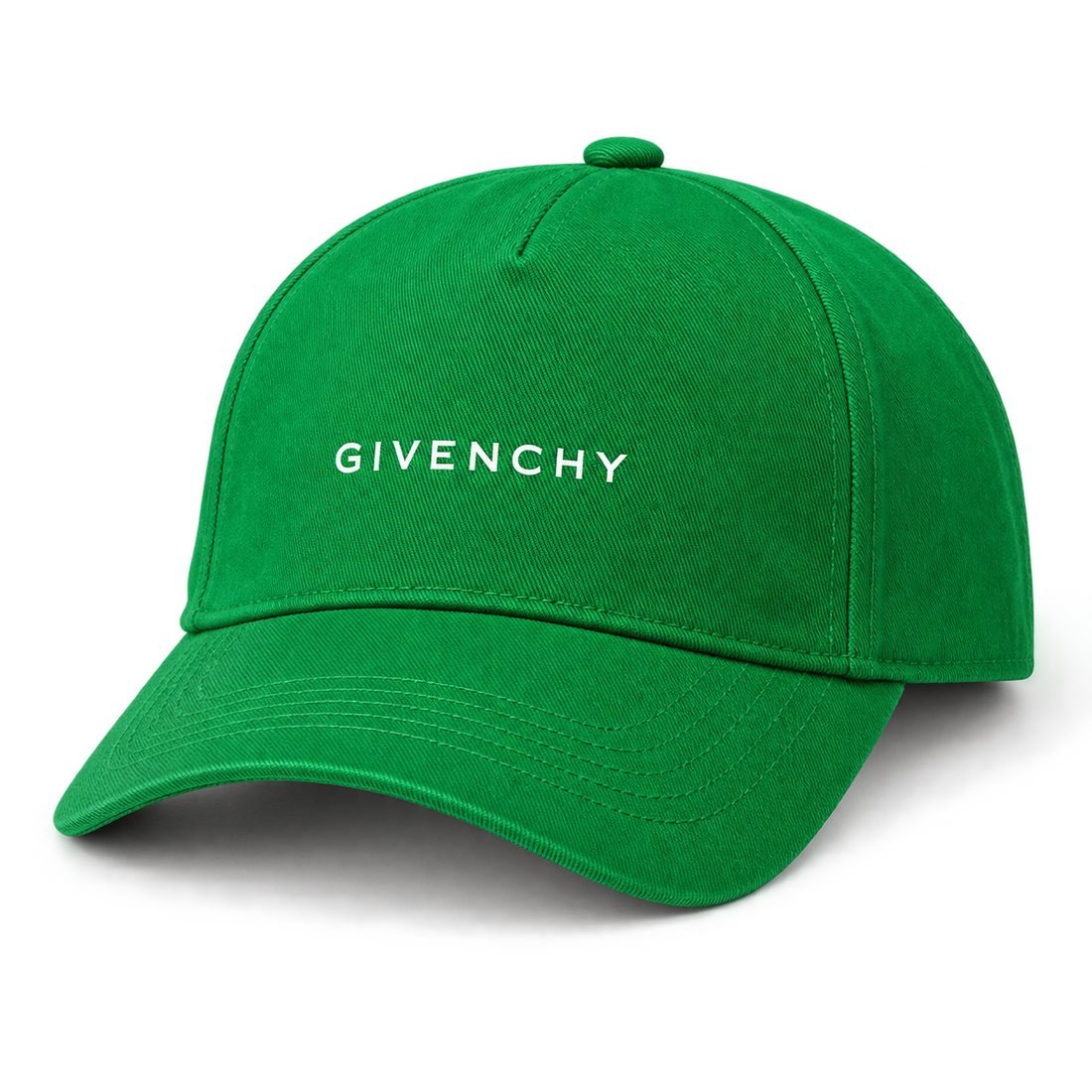 Givenchy Dad Baseball Cap Hat in Kelly Green — alternate three-quarter view