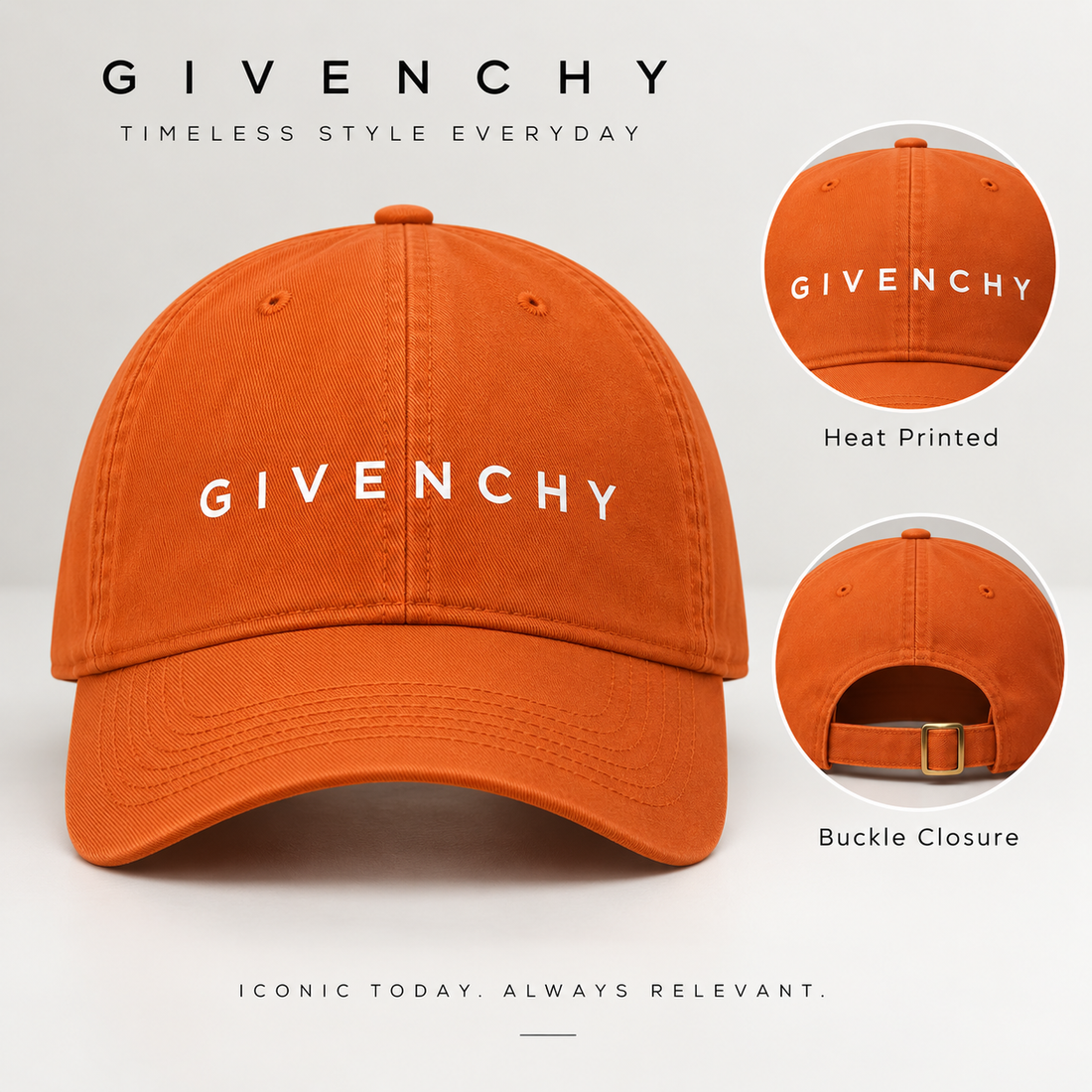 Givenchy Dad Baseball Cap Hat in Orange — hero view