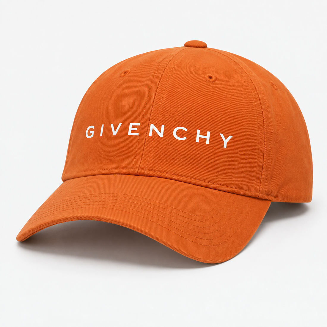 Givenchy Dad Baseball Cap Hat in Orange — alternate three-quarter view
