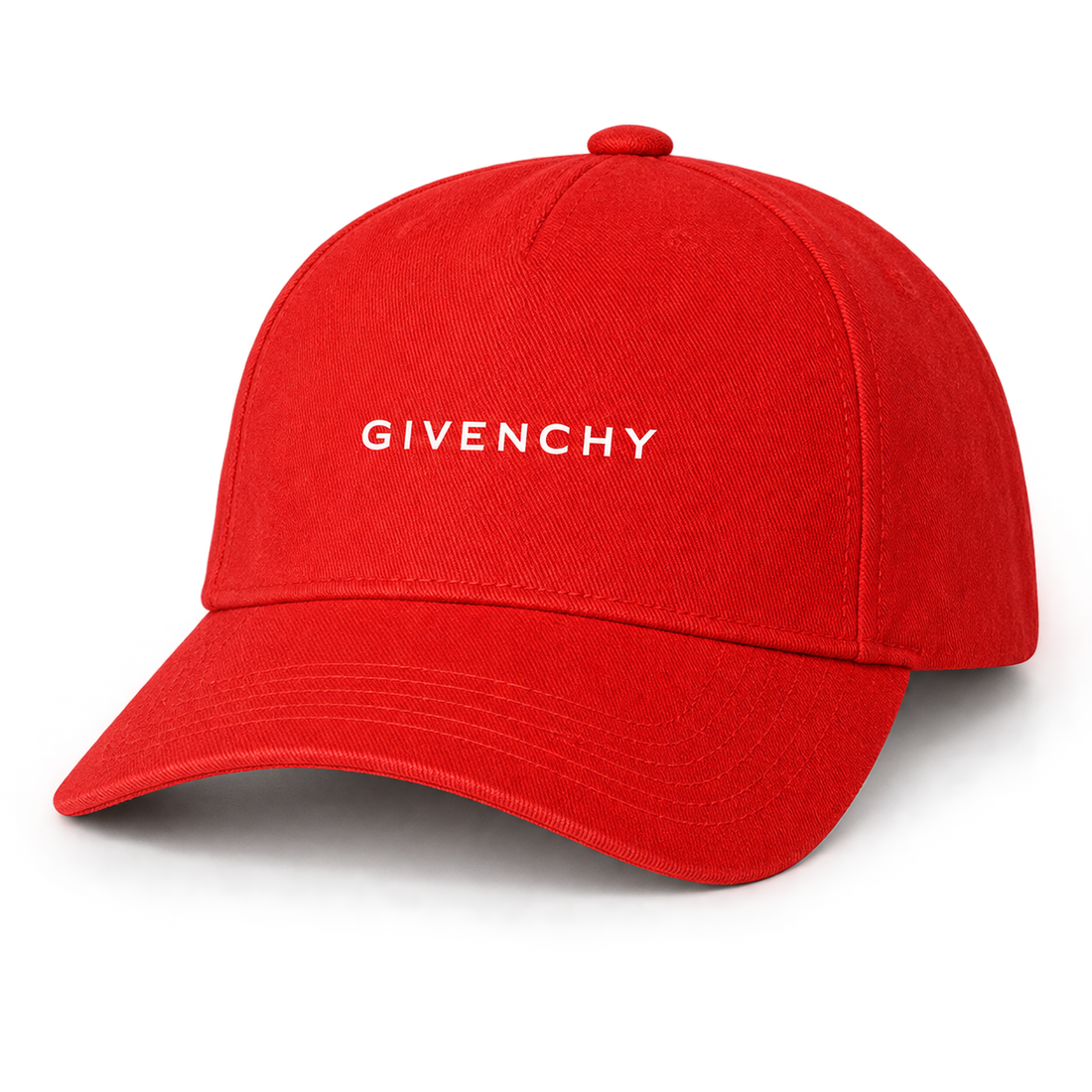 Givenchy Dad Baseball Cap Hat in Red — alternate three-quarter view