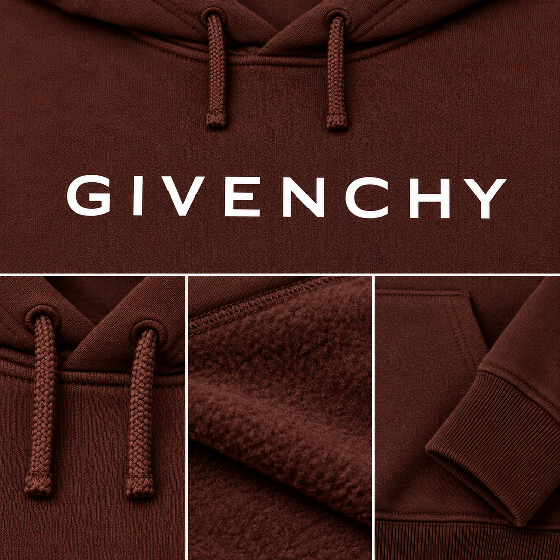 Men's Givenchy Pullover Hoodie in Brown — detail view