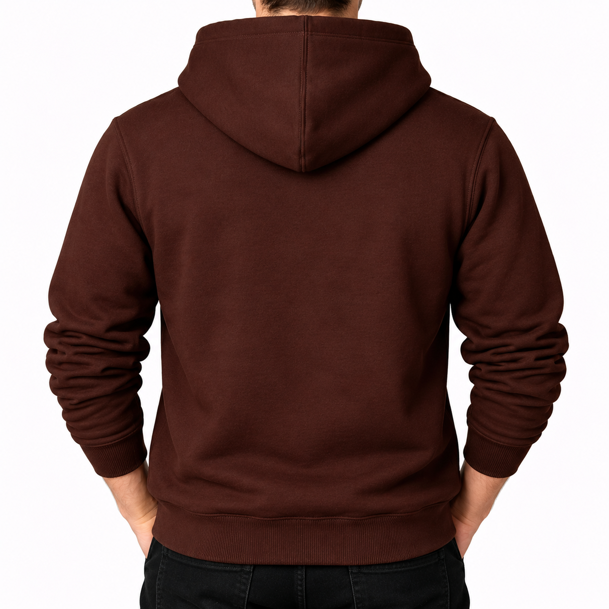 Men's Givenchy Pullover Hoodie in Brown — back view