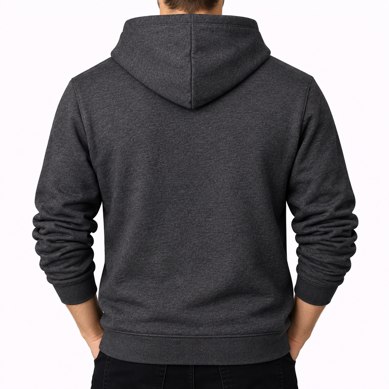 Men's Givenchy Pullover Hoodie in Dark Heather — back view