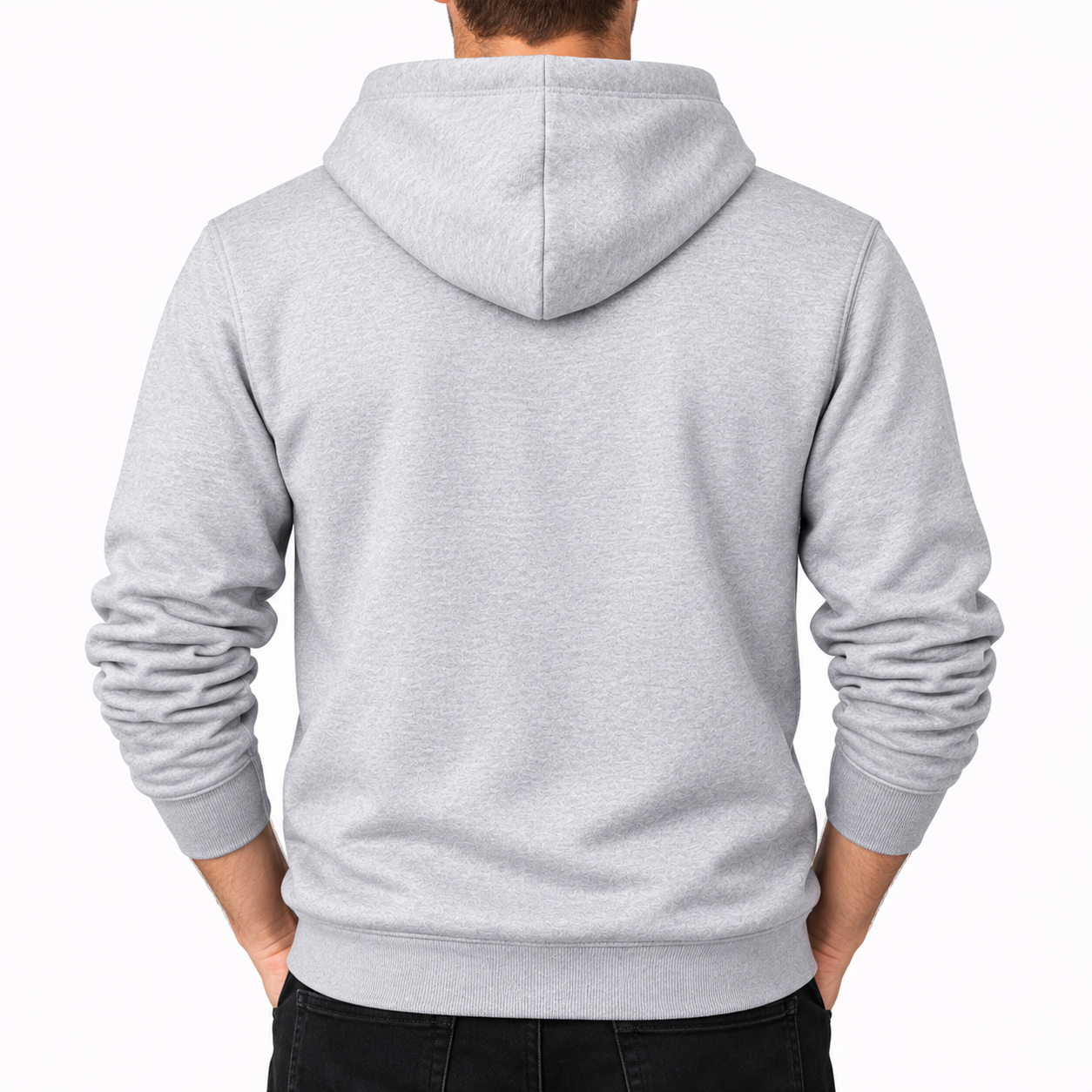 Men's Givenchy Pullover Hoodie in Grey — back view