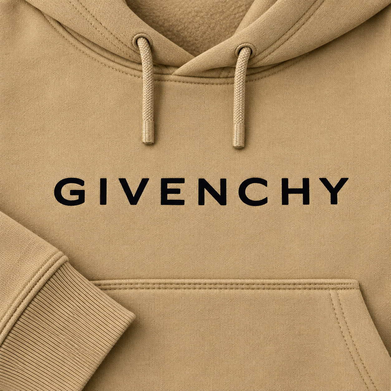 Men's Givenchy Pullover Hoodie in Khaki — detail view