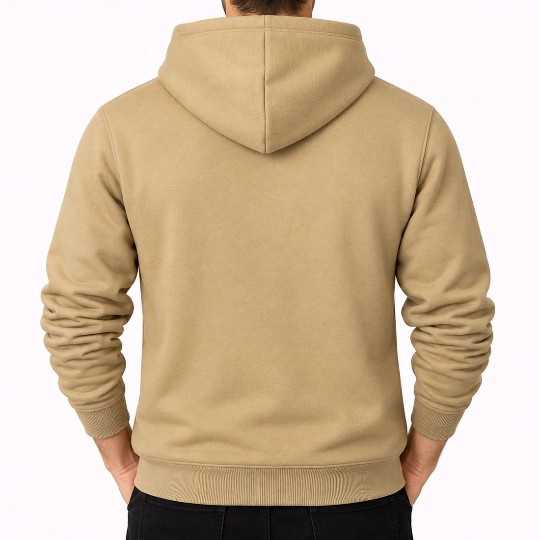 Men's Givenchy Pullover Hoodie in Khaki — back view